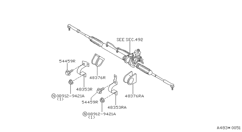 Steering gear mounting