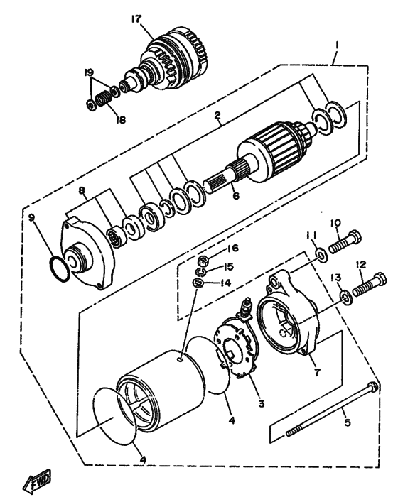 Starting motor