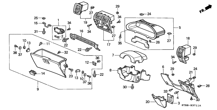 Instrument panel garnish