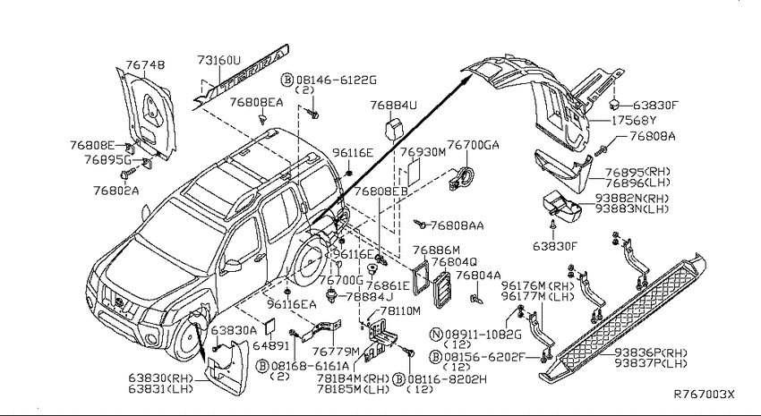 Body side fitting
