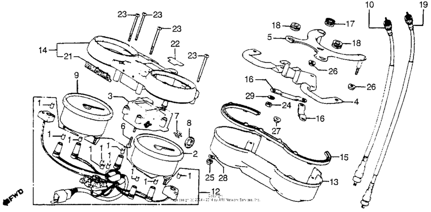 Speedometer + tachometer