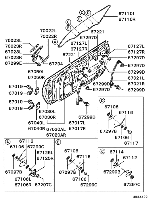 Front door panel & glass