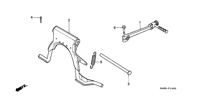 Stand/kick starter arm