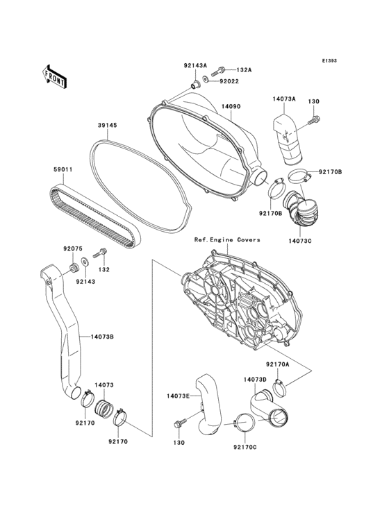 Converter cover/drive belt