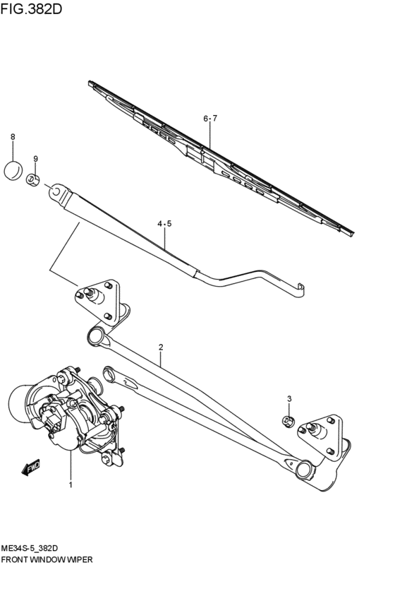 front wind windshield wiper