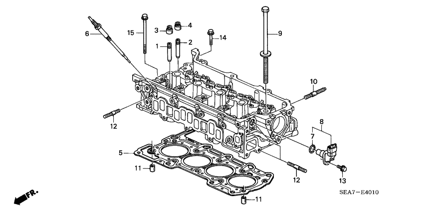 Valve stem seal/glow plug