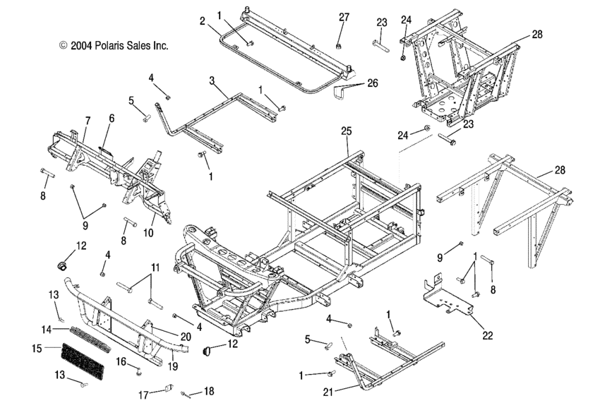 Chassis/body for 2005 Polaris RANGER 500 2X4,4X4,6X6 General sales