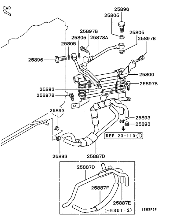 A/t oil cooler & tube