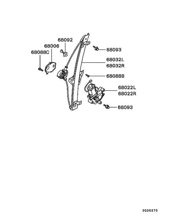Rear door window regulator