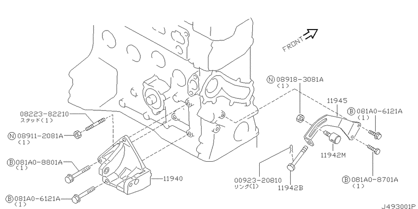 Power steering pump mounting
