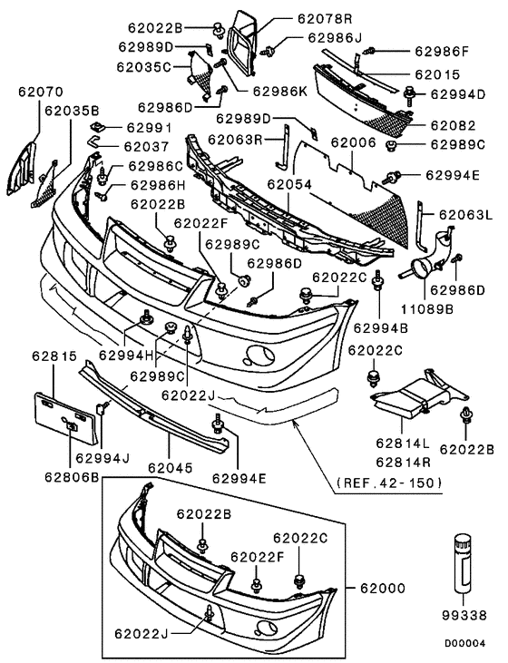Front bumper & support