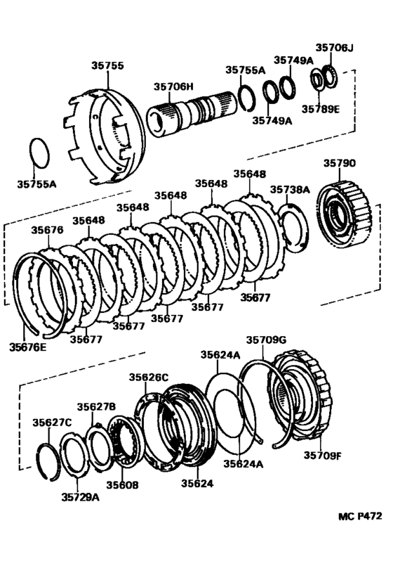 Center Support & Planetary Sun Gear (Atm)