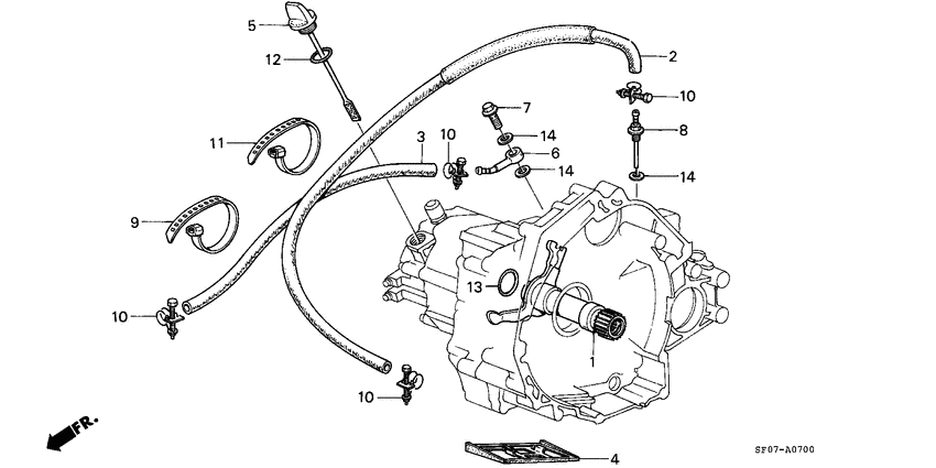Oil cooler hose/ oil strainer