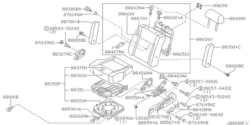 Rear seat