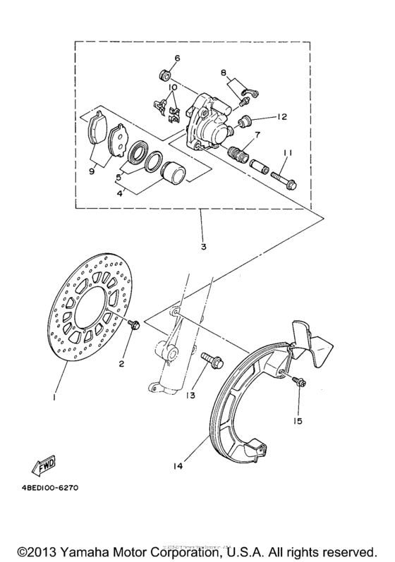 Front brake caliper