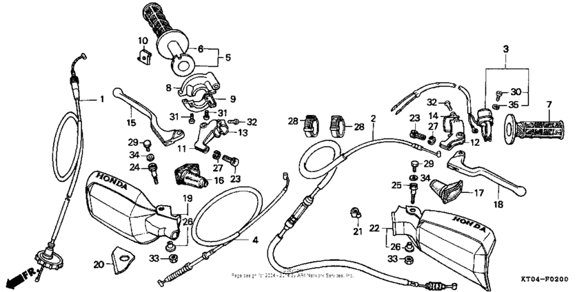 Handle lever + cable