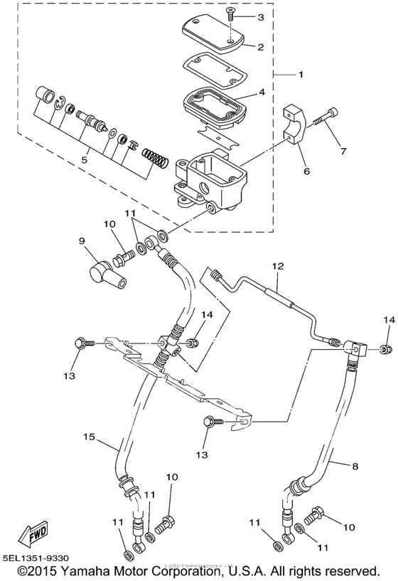 Front master cylinder