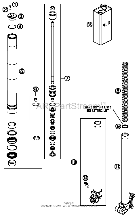 Front Fork Disassembled