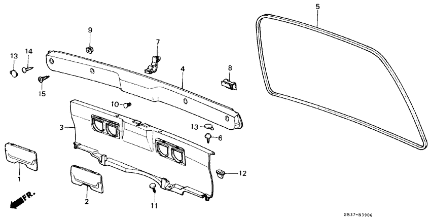 Tailgate lining/ rear panel lining