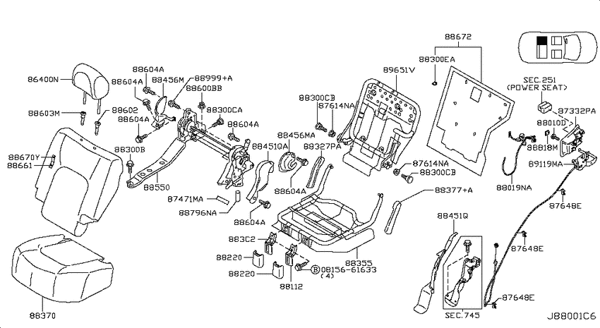 Rear seat