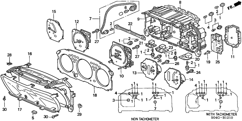 Combination meter components