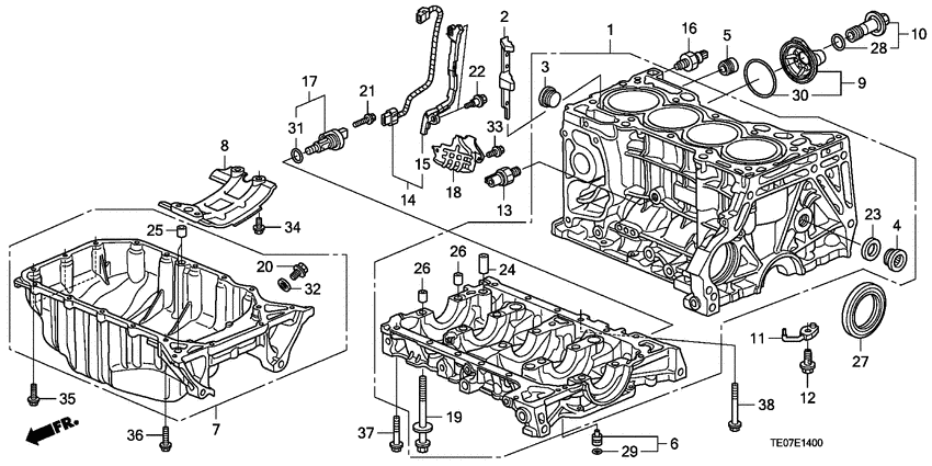 Cylinder block/oil pan