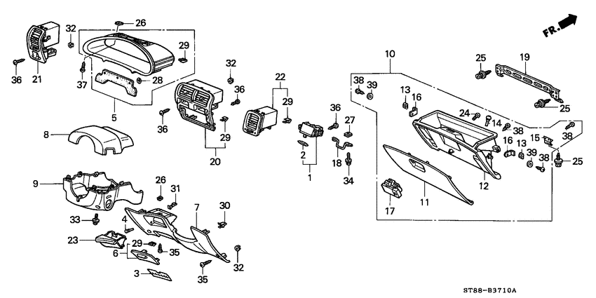Instrument panel garnish
