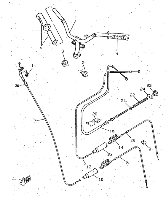 Steering handle & cable
