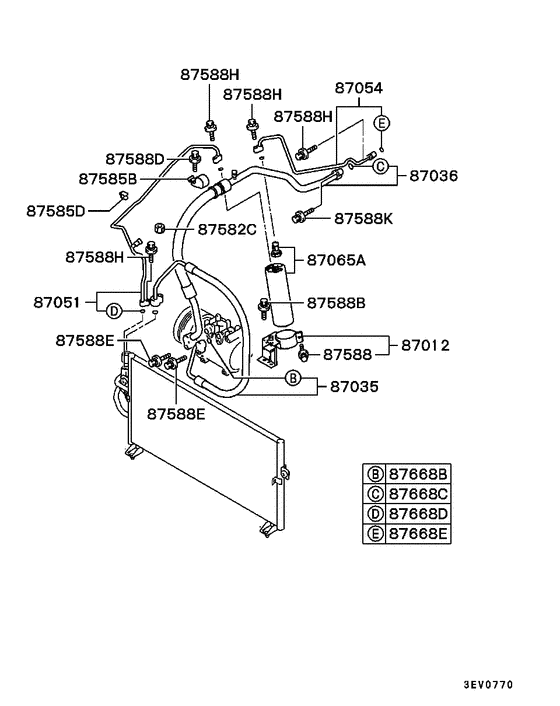 A/c condenser, piping