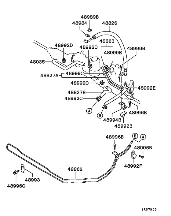 Power steering oil line