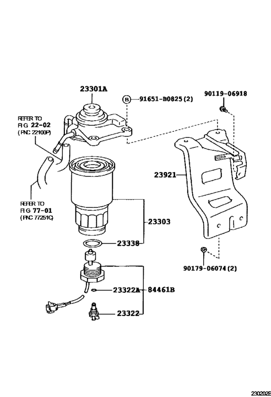 Fuel Filter for 2001 2007 Toyota COROLLA ALTIS CE120 General sales region, , 17979958930567