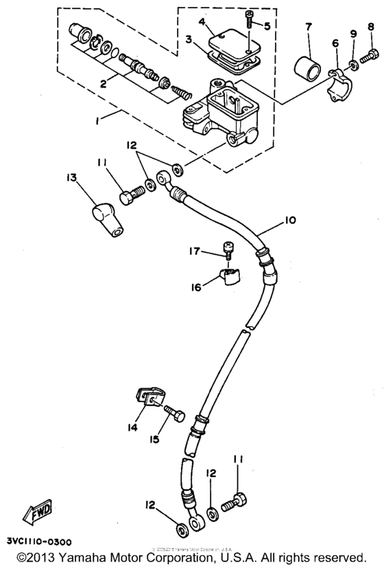 Front master cylinder