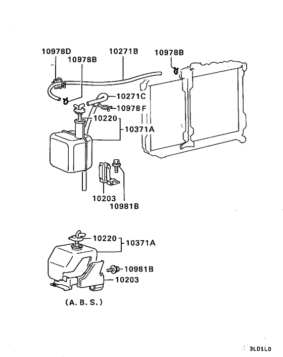Radiator,hose & condenser tank
