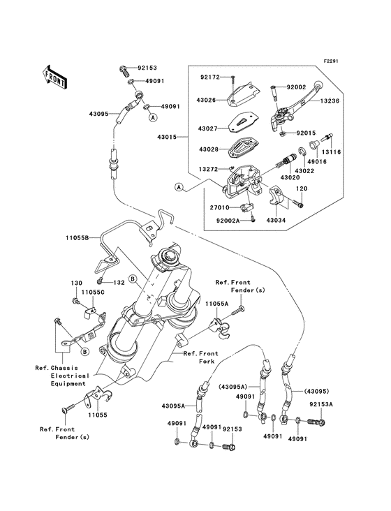 Front master cylinder