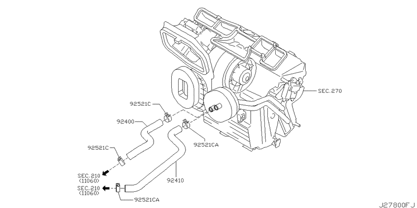 Heater piping