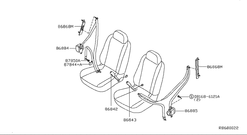 Front seat belt