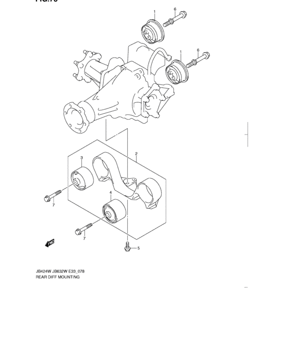 Rear diff gear mounting