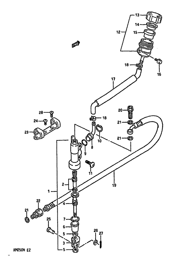 Rear master cylinder