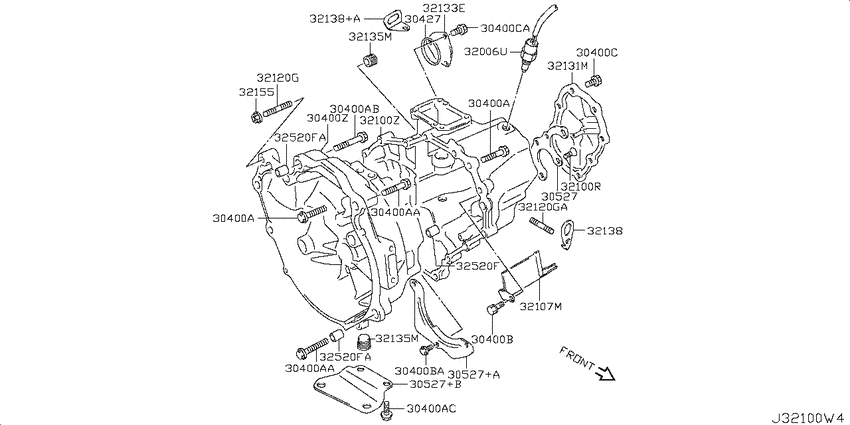 Transmission case & clutch release