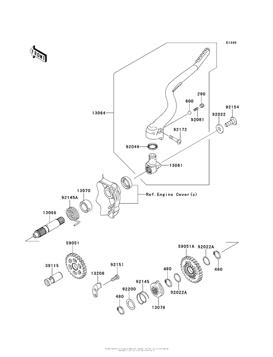 Kickstarter Mechanism for 2014 Kawasaki KX250/ KX252 | USA sales region ...