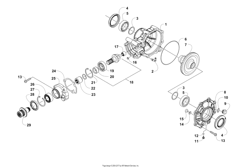 Rear Drive Gearcase Assembly