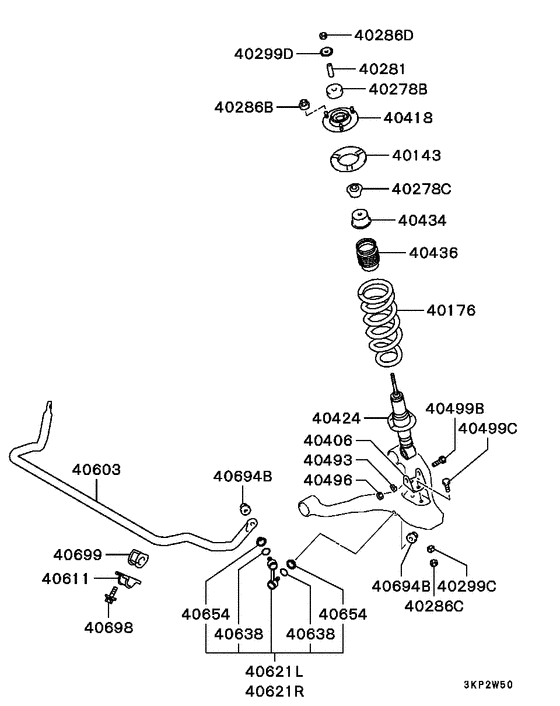 Front susp strut & spring