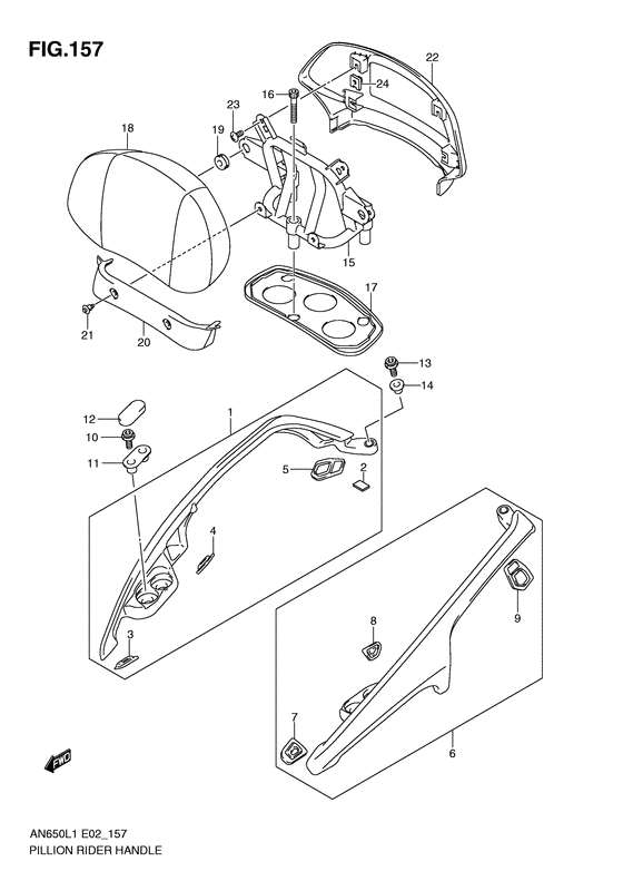 Pillion rider handle