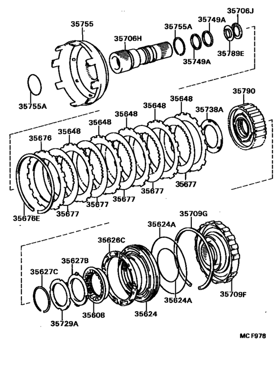 Center Support & Planetary Sun Gear (Atm)