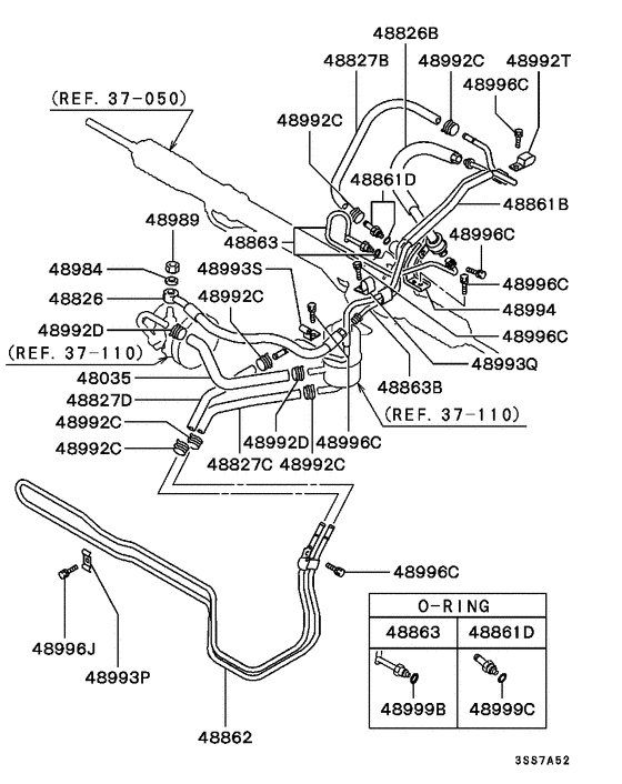 Power steering oil line