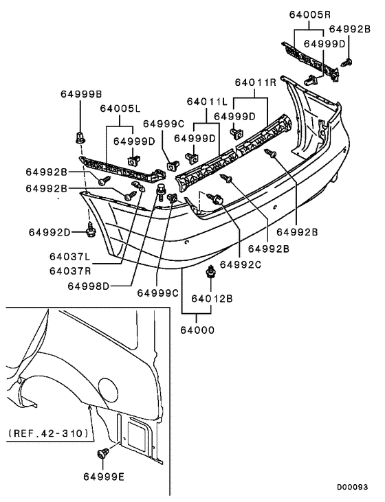 Rear bumper & support