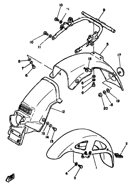Front fender. rear fender