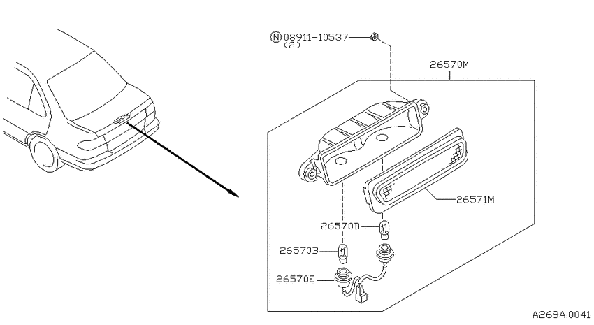 High mounting stop lamp