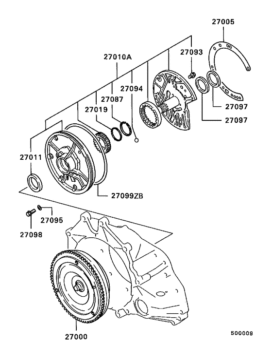 A/t tor-con & oil pump