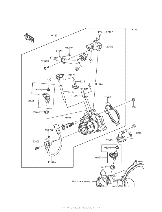 Throttle for 2017 Kawasaki KX250/ KX252 USA sales region, , 16132048
